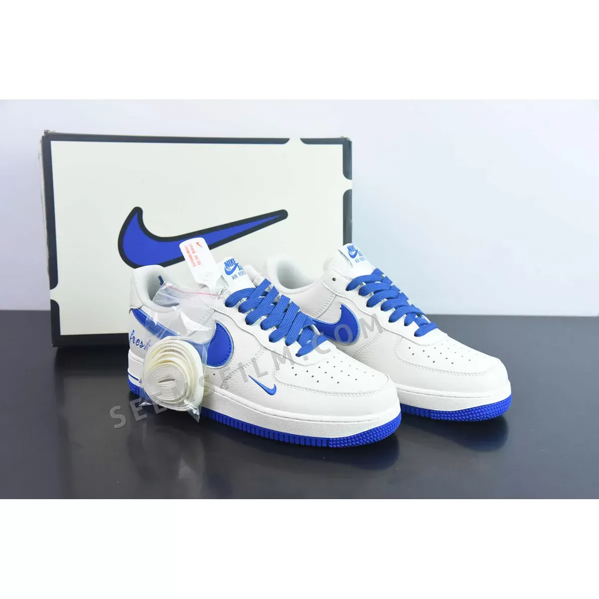 Nike Air Force 1 Low White/Royal Blue 1679650130 New Releases - seemSfilm